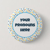 Rainbow Sprinkles AroAce Sunset Pride Flag Button (Vorderseite)
