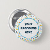 Rainbow Sprinkles AroAce Sunset Pride Flag Button (Vorne & Hinten)