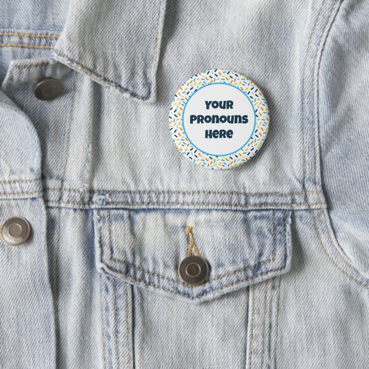 Rainbow Sprinkles AroAce Sunset Pride Flag Button (Beispiel)