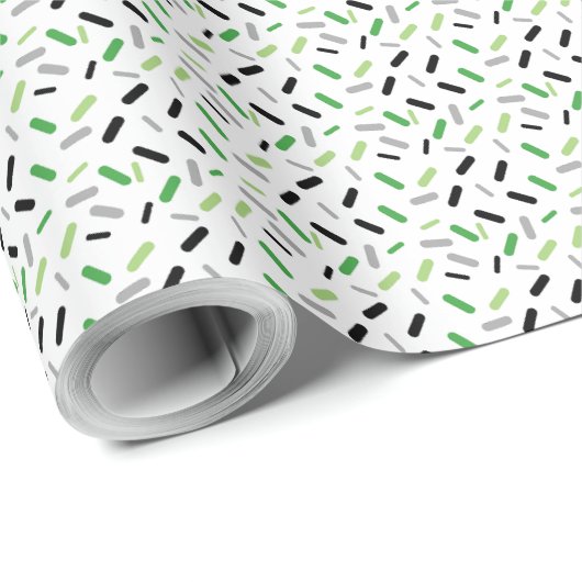 Rainbow Sprinkles Aromantic Aro Pride Flag Geschenkpapier (Rolleneckpunkt)