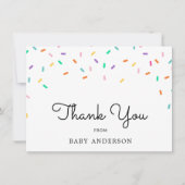 Rainbow Sprinkles Baby Danke (Vorderseite)