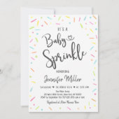 Rainbow Sprinkles Baby Sprinkle Einladung (Vorderseite)