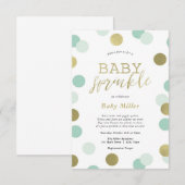Rainbow Sprinkles Baby Sprinkle Einladung (Vorne/Hinten)