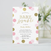 Rainbow Sprinkles Baby Sprinkle Einladung (Stehend Vorderseite)