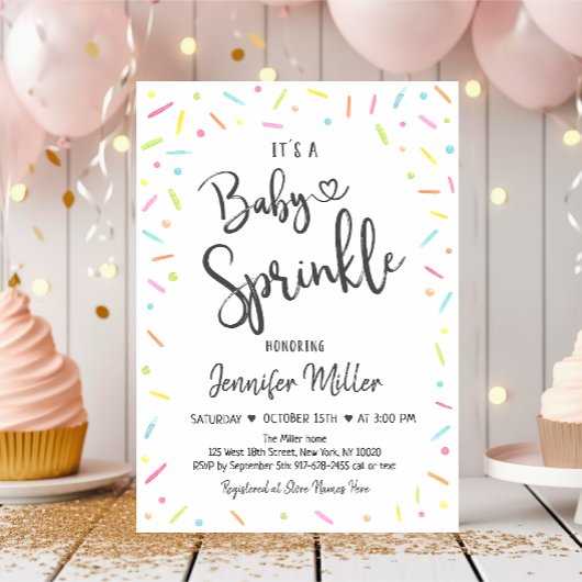 Rainbow Sprinkles Baby Sprinkle Einladung