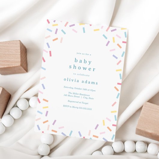 Rainbow Sprinkles Baby Sprinkle Einladung
