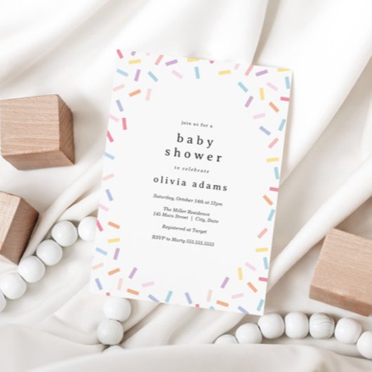 Rainbow Sprinkles Baby Sprinkle Einladung
