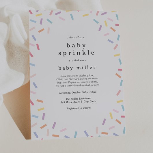 Rainbow Sprinkles Baby Sprinkle Einladung