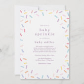 Rainbow Sprinkles Baby Sprinkle Einladung (Vorderseite)