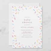 Rainbow Sprinkles Baby Sprinkle Einladung (Vorderseite)