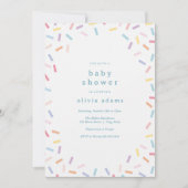 Rainbow Sprinkles Baby Sprinkle Einladung (Vorderseite)