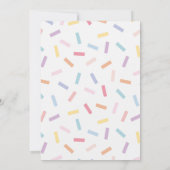 Rainbow Sprinkles Baby Sprinkle Einladung (Rückseite)