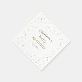 Rainbow Sprinkles Baby Sprinkle Einladung Serviette (Ecke)