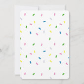 Rainbow Sprinkles Birthday Pattern Einladung (Rückseite)