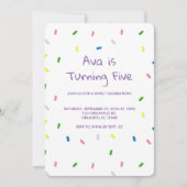 Rainbow Sprinkles Birthday Pattern Einladung (Vorderseite)