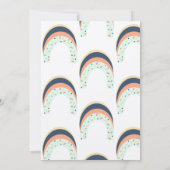 Rainbow Sprinkles Brush Stroke Baby Dusche Rustika Einladung (Rückseite)