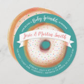 Rainbow Sprinkles Donut Baby Shower Sprinkle Einladung (Vorne/Hinten)