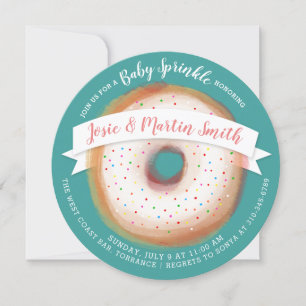 Rainbow Sprinkles Donut Baby Shower Sprinkle Einladung