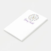 Rainbow Sprinkles Donut Doughnut Feinschmecker Pos Post-it Klebezettel (angewinkelt)