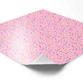 Rainbow Sprinkles Farbenfrohe Confetti Light Pink Fotodruck (Ecke)