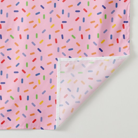 Rainbow Sprinkles Farbenfrohe Confetti Light Pink Wandteppich (Detail)