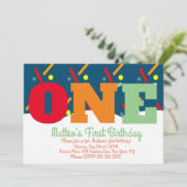 Rainbow Sprinkles farbenfrohe Geburtstagsparty Einladung (Stehend Vorderseite)