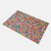 Rainbow-Sprinkles Fußmatte (Schrägansicht)