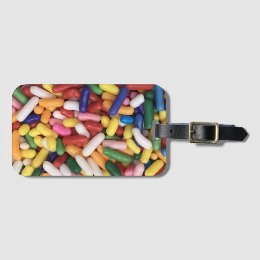 Rainbow Sprinkles Gepäckanhänger (Vorderseite (Horizontal))