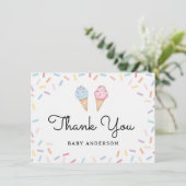 Rainbow Sprinkles Ice Cream Baby Vielen Dank (Stehend Vorderseite)