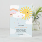 Rainbow Sprinkles Kinderdusche Einladung (Stehend Vorderseite)