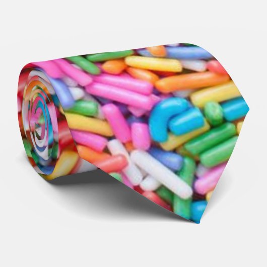 Rainbow-Sprinkles Krawatte (Gerollt)