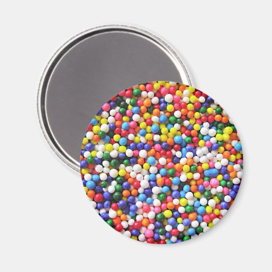 Rainbow-Sprinkles Magnet (Vorderseite/Rückseite)