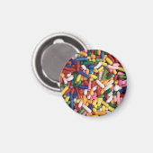Rainbow Sprinkles Magnet (Vorderseite/Rückseite)