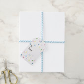 Rainbow Sprinkles Muster Geschenkanhänger (Mit Garn)