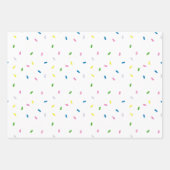 Rainbow Sprinkles Muster Geschenkpapier Set (Vorderseite)