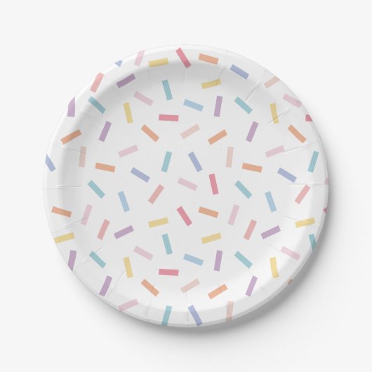 Rainbow Sprinkles Paper Plate Pappteller (Vorderseite)