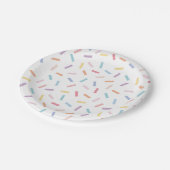 Rainbow Sprinkles Paper Plate Pappteller (Schrägansicht)