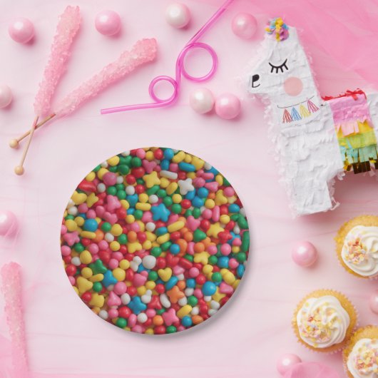 Rainbow sprinkles pappteller (Party)