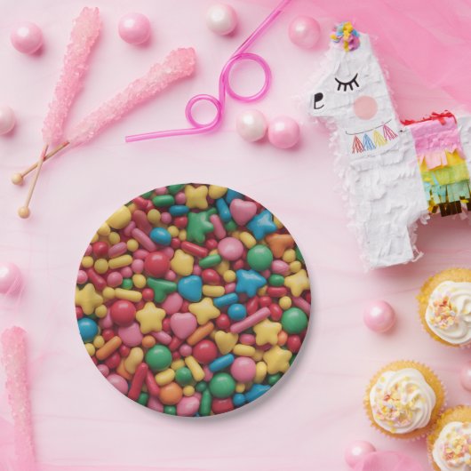 Rainbow sprinkles pappteller (Party)