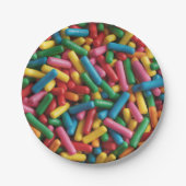 Rainbow sprinkles pappteller (Vorderseite)