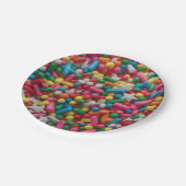Rainbow sprinkles pappteller (Schrägansicht)