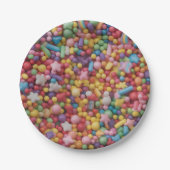 Rainbow sprinkles pappteller (Vorderseite)