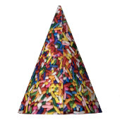 Rainbow Sprinkles Partyhütchen (Rückseite)