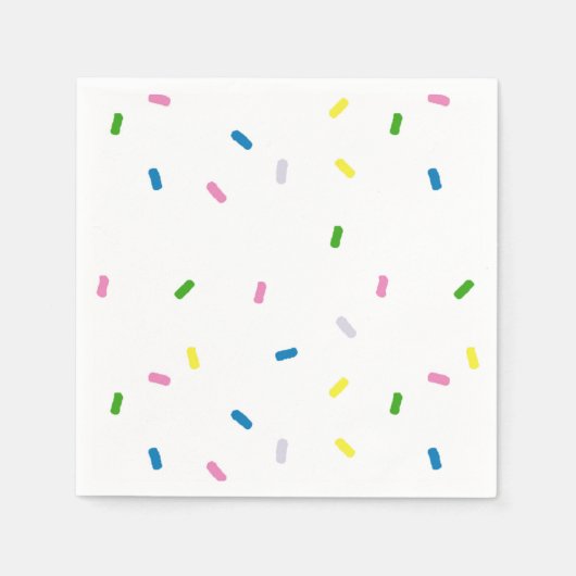 Rainbow Sprinkles Pattern Napkin Serviette (Vorderseite)