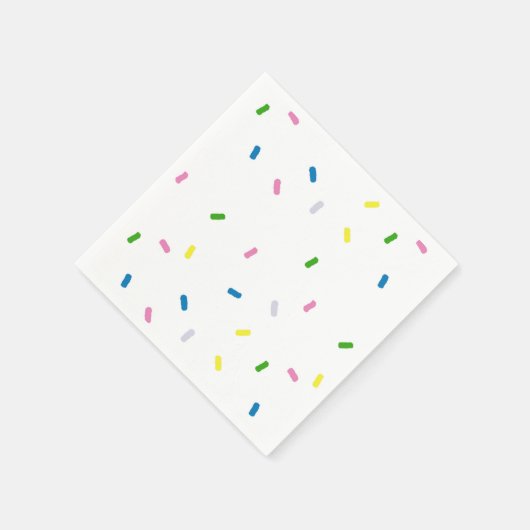 Rainbow Sprinkles Pattern Napkin Serviette (Ecke)