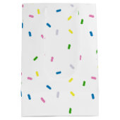 Rainbow Sprinkles Pattern-Party Mittlere Geschenktüte (Rückseite)