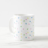 Rainbow Sprinkles Pattern Tasse (Vorderseite Links)
