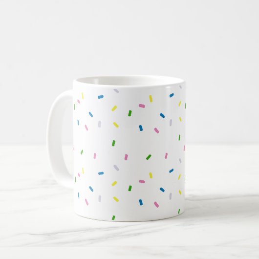 Rainbow Sprinkles Pattern Tasse (Vorderseite Links)