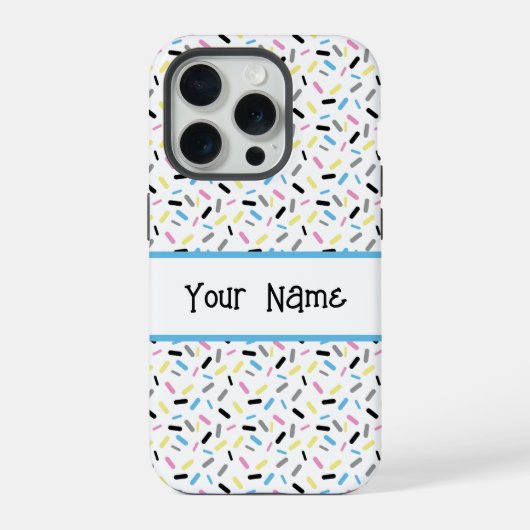 Rainbow Sprinkles Polygender Pride Flag iPhone Hülle (Rückseite)