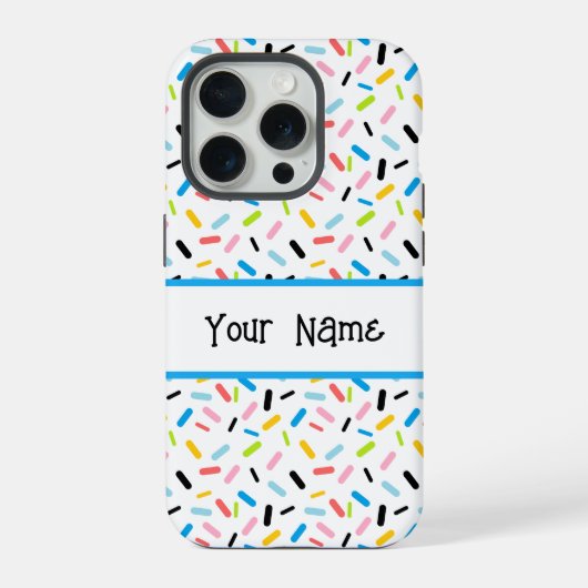 Rainbow Sprinkles, Quee Stolperflagge iPhone Hülle (Rückseite)